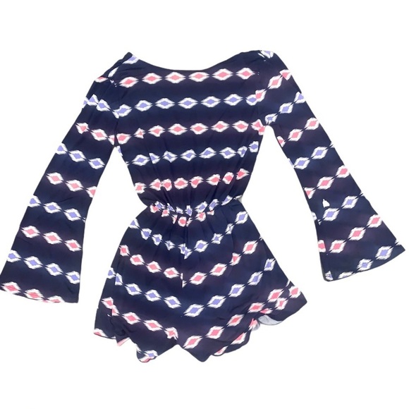 Vintage Havana Navy Aztec Stretch Romper Small - Picture 4 of 9